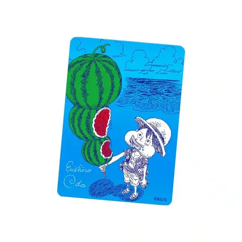 Shueisha Natsucomi 2026 metalna promo karta - Watermelon Luffy